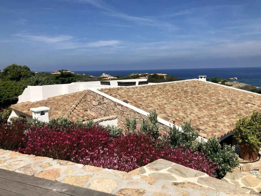 View over the terracotta roof to the sea