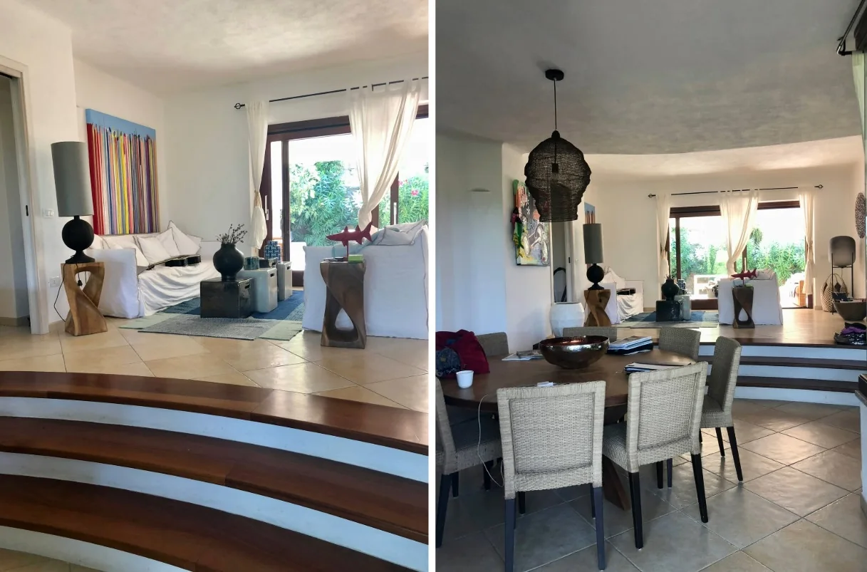 Open living and dining space