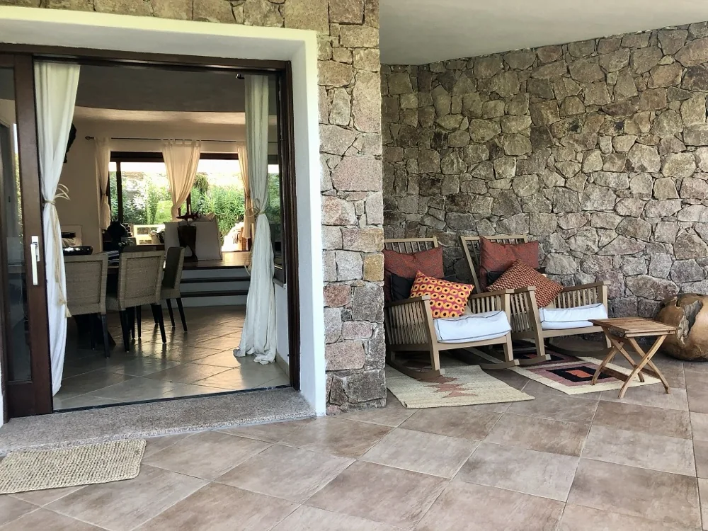 Terrace opening onto the living and dining room