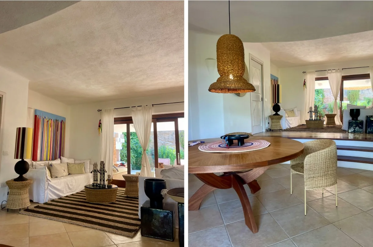 Living room and dining area